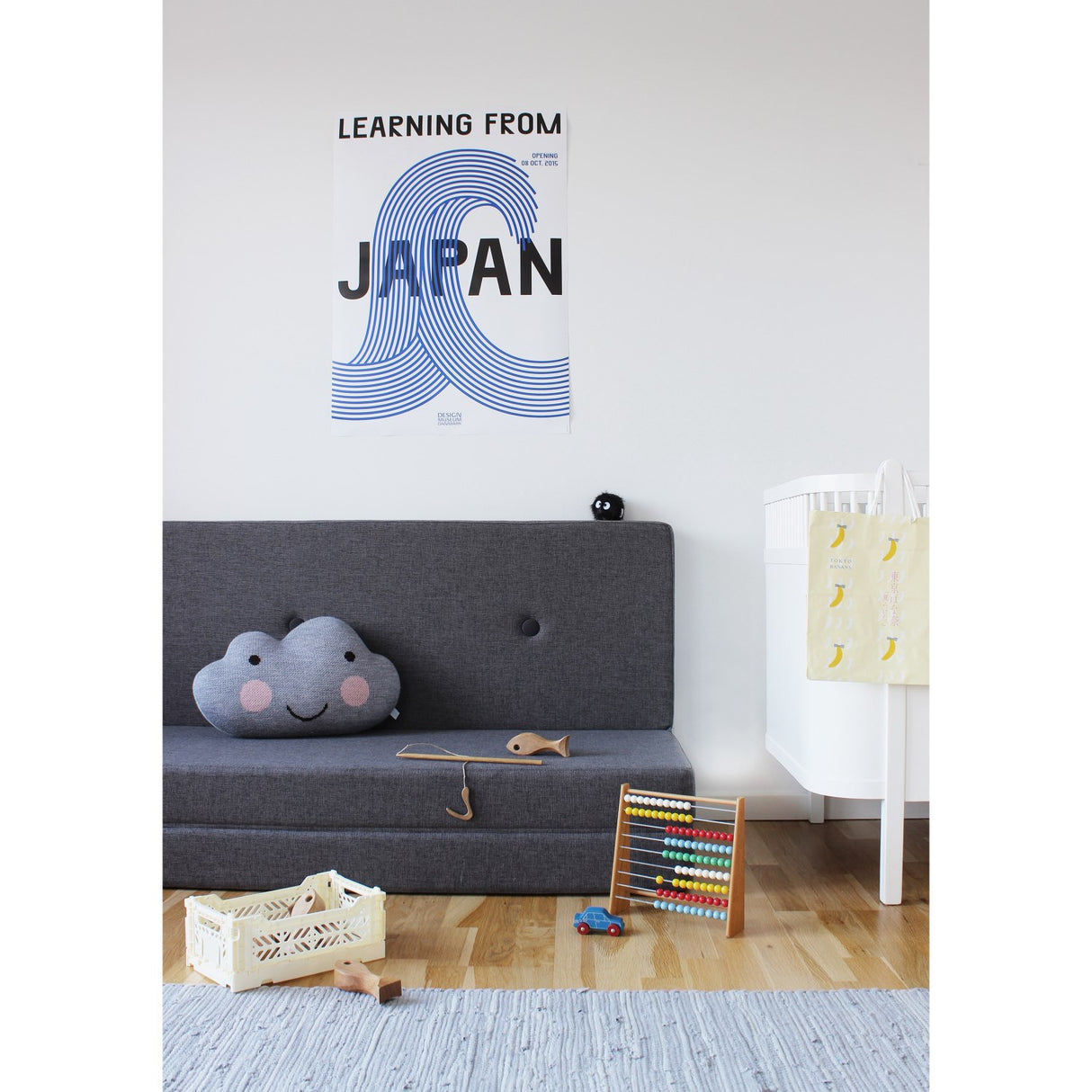 by KlipKlap Foldemadras Blue Grey With Grey KK 3 Fold 180 Cm