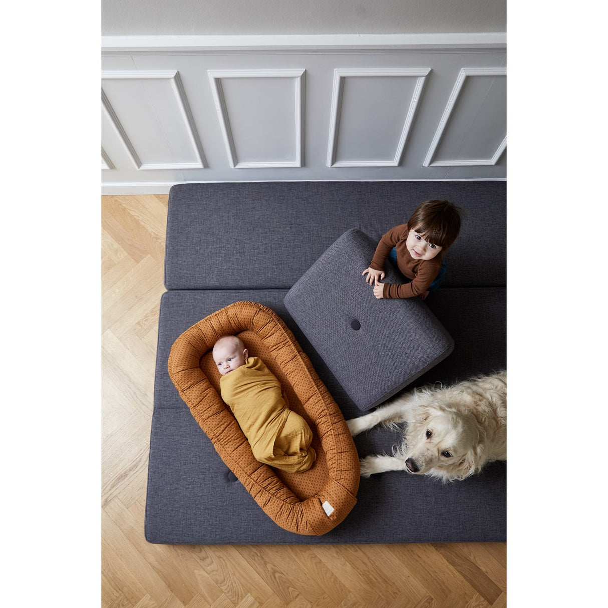 by KlipKlap Foldemadras Blue Grey With Grey KK 3 Fold 180 Cm