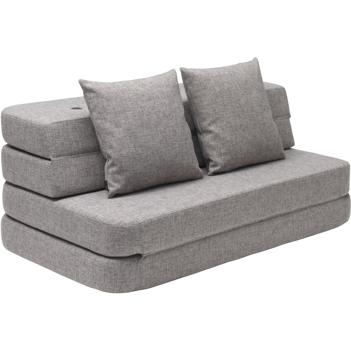by KlipKlap 3 Fold Sofa Beige With Sand KK 3 Fold Single Multi Grey With Grey KK 120 Cm
