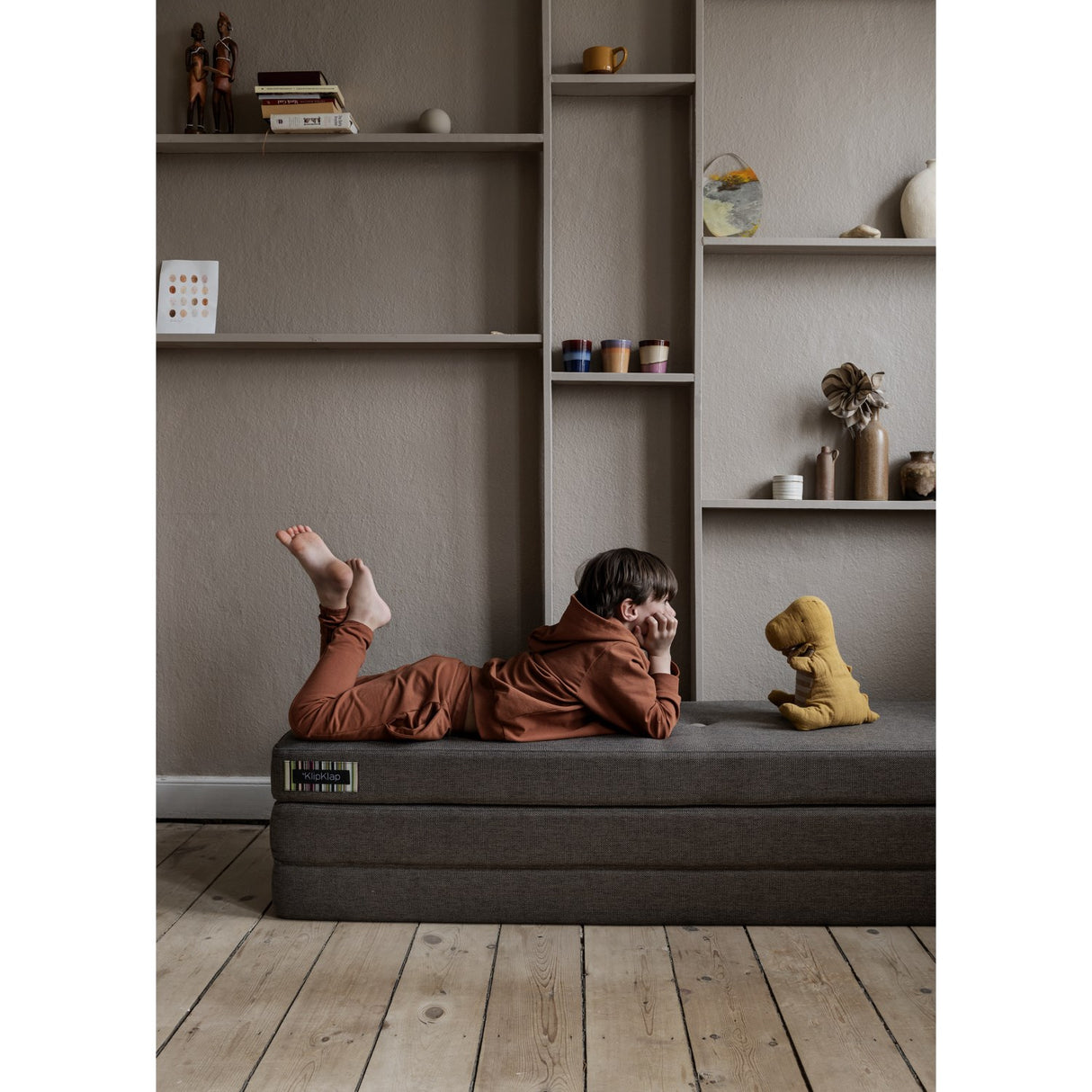 by KlipKlap Foldemadras Brown With Sand KK 3 Fold 180 Cm