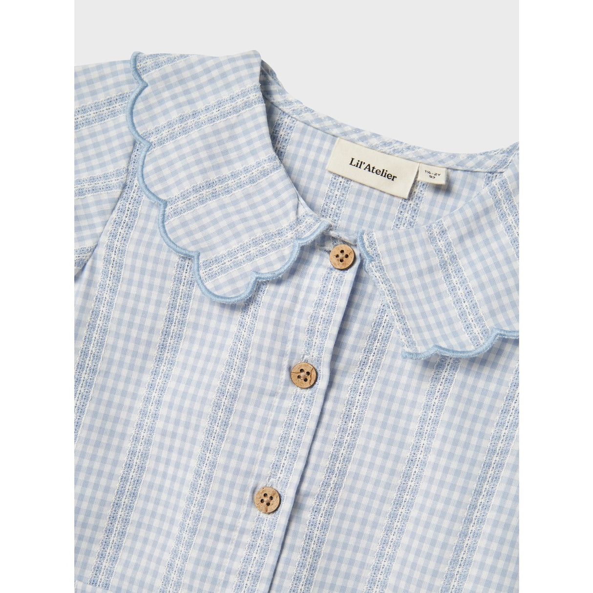 Lil'Atelier Zen Blue Nmfhazelle Ss Loose Skjorte Lil