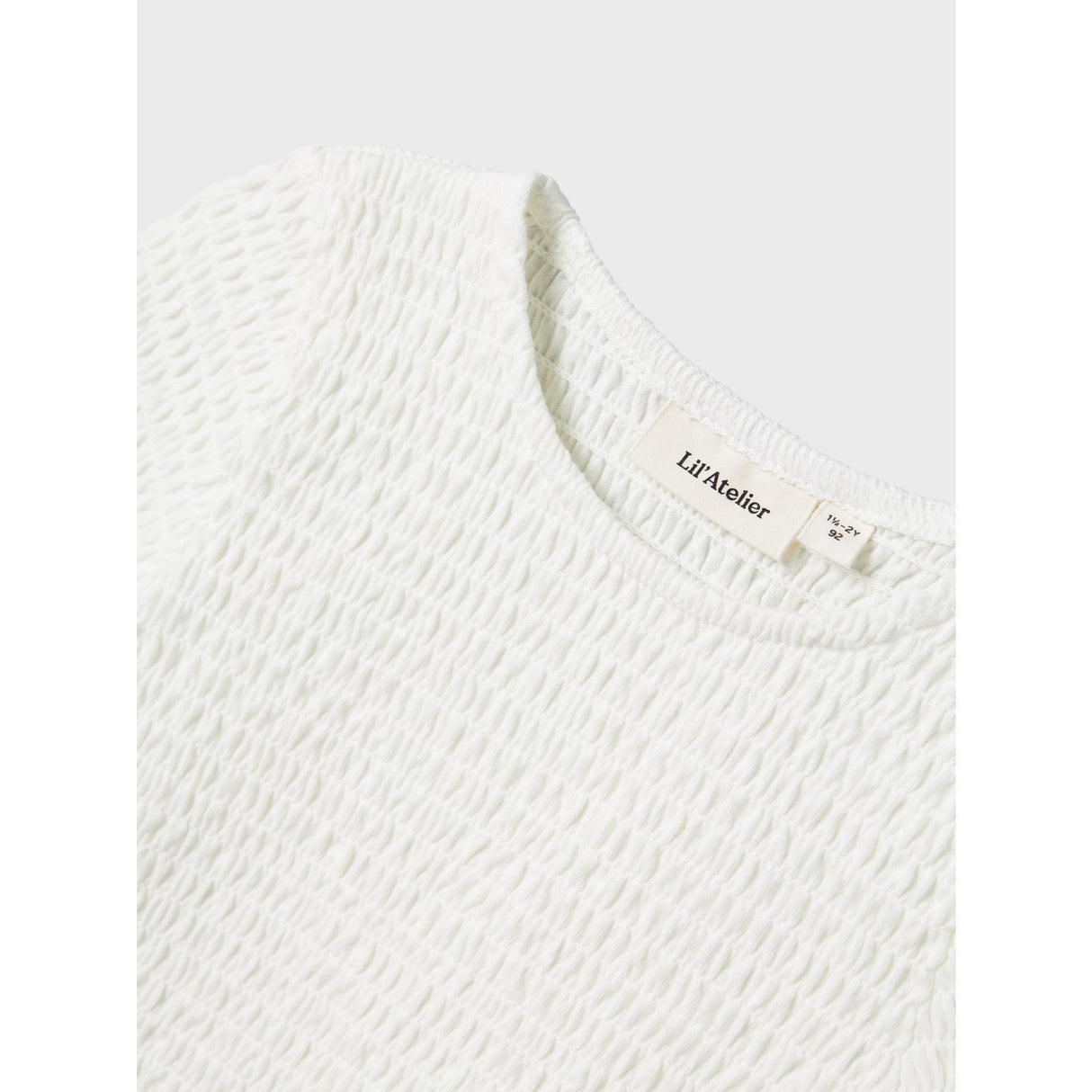 Lil'Atelier Coconut Milk Nmfjacoba Ss Kort Slim Top Lil