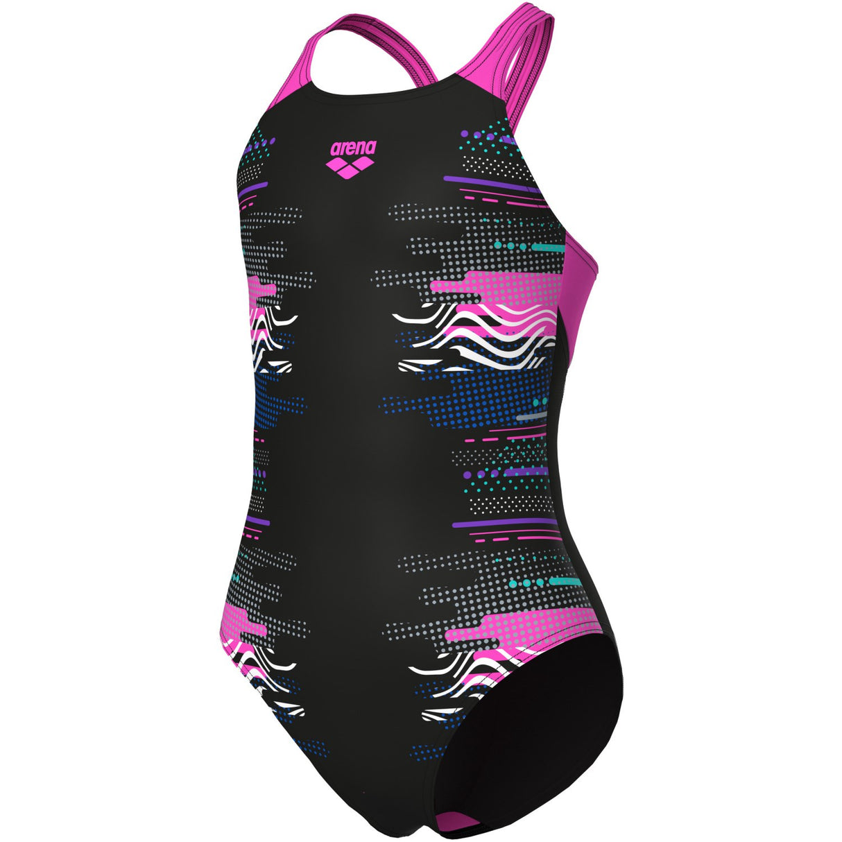 Arena Black Multi Girl Rhythm Badedragt V Back L