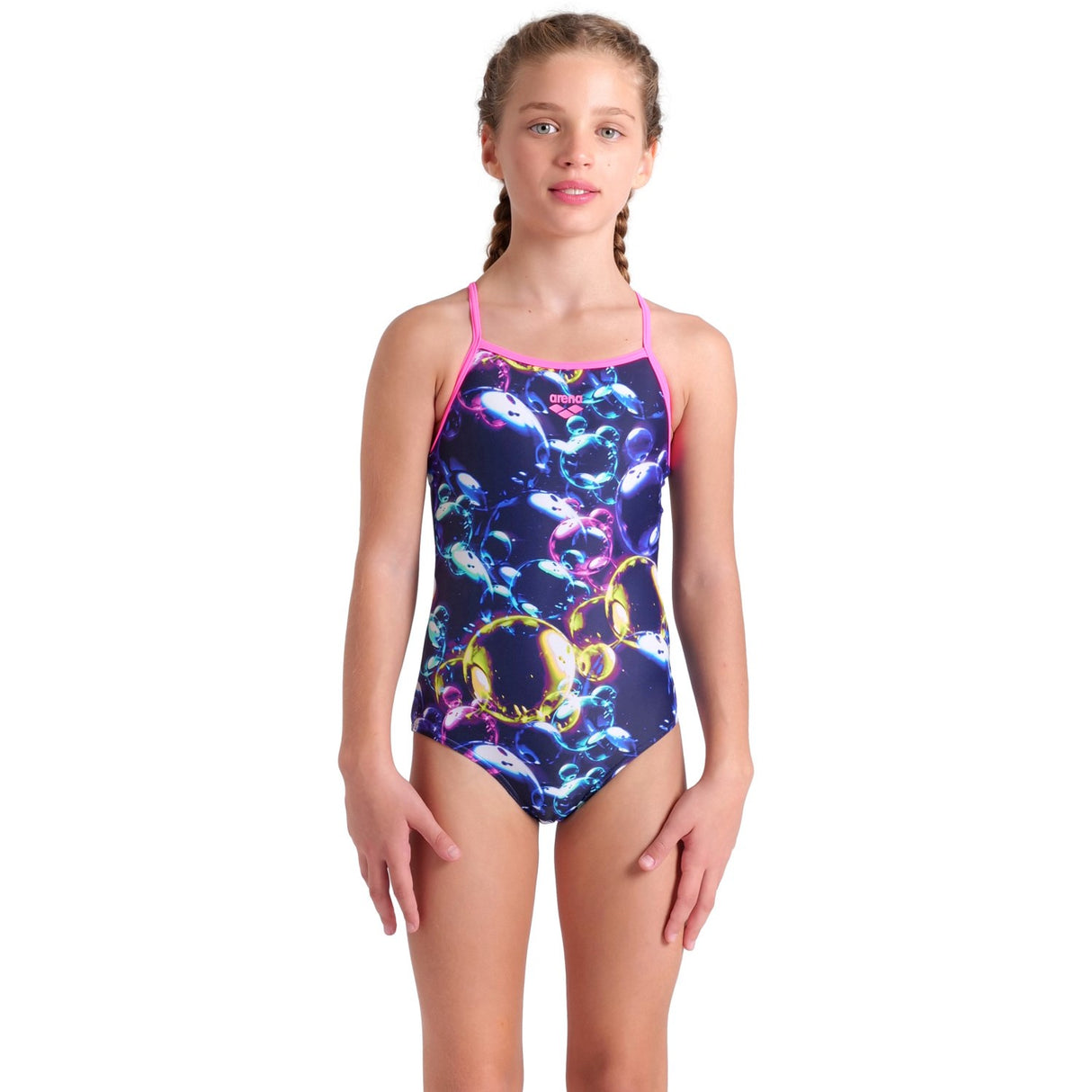 Arena Multi Girl Soap Bubbles Badedragt Light Drop Back