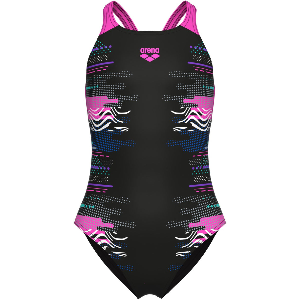 Arena Black Multi Girl Rhythm Badedragt V Back L