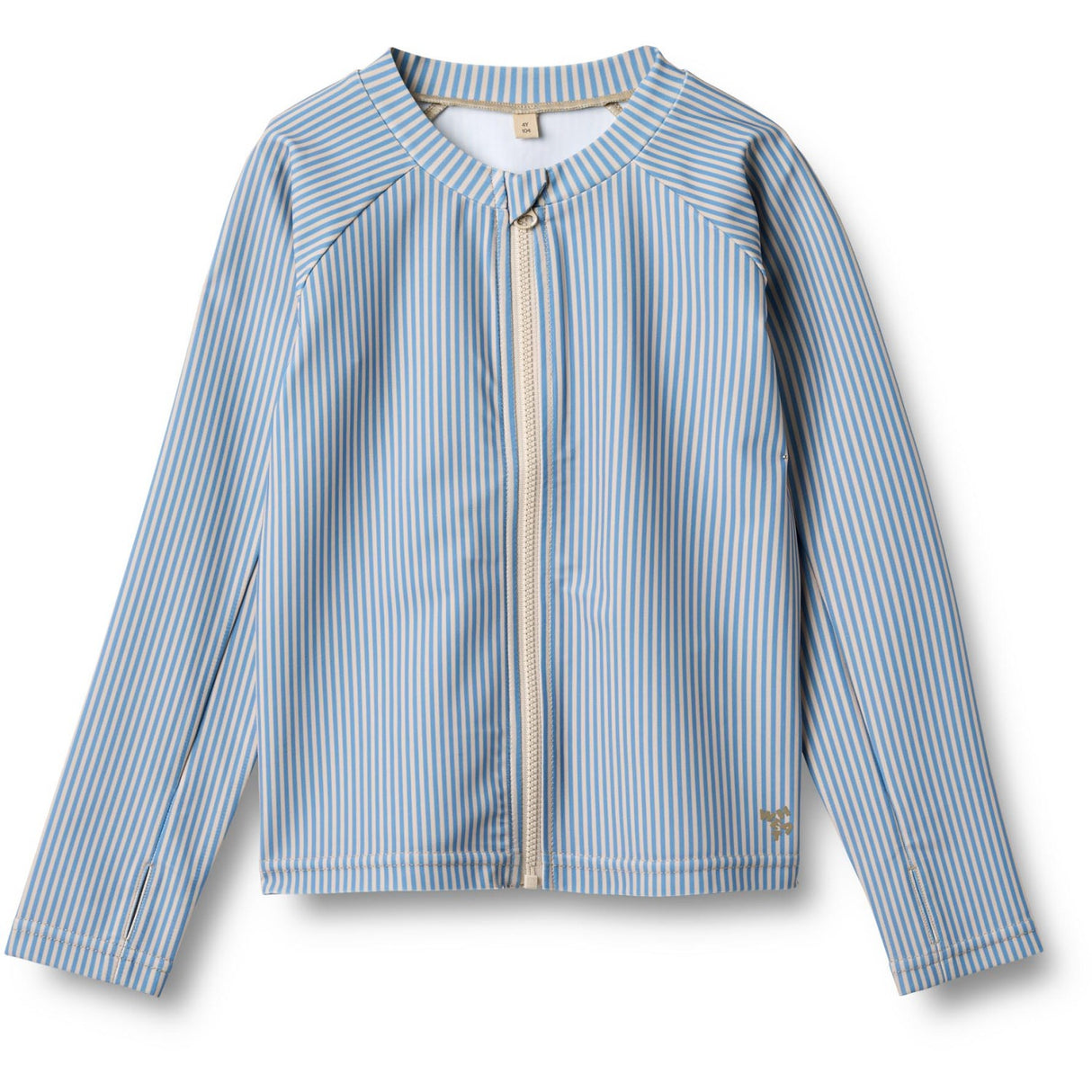 Wheat Blue Swim Stripe Badebluse L/S Zip Ada