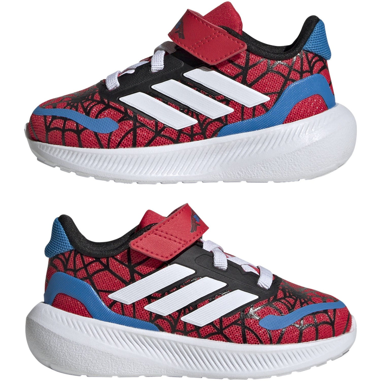adidas Originals Pure Ruby/Ftwr White/Bright Blue Runfalcon Spider-Man El I Sneakers