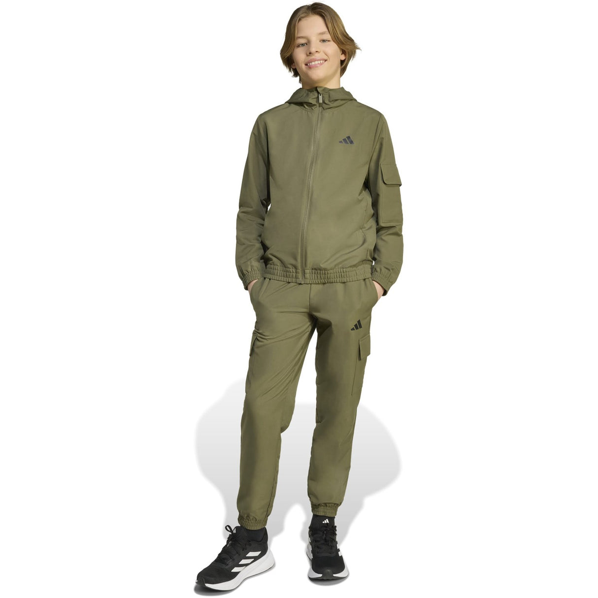adidas Originals Olive Strata/White J Wv Cargo Tracksuit