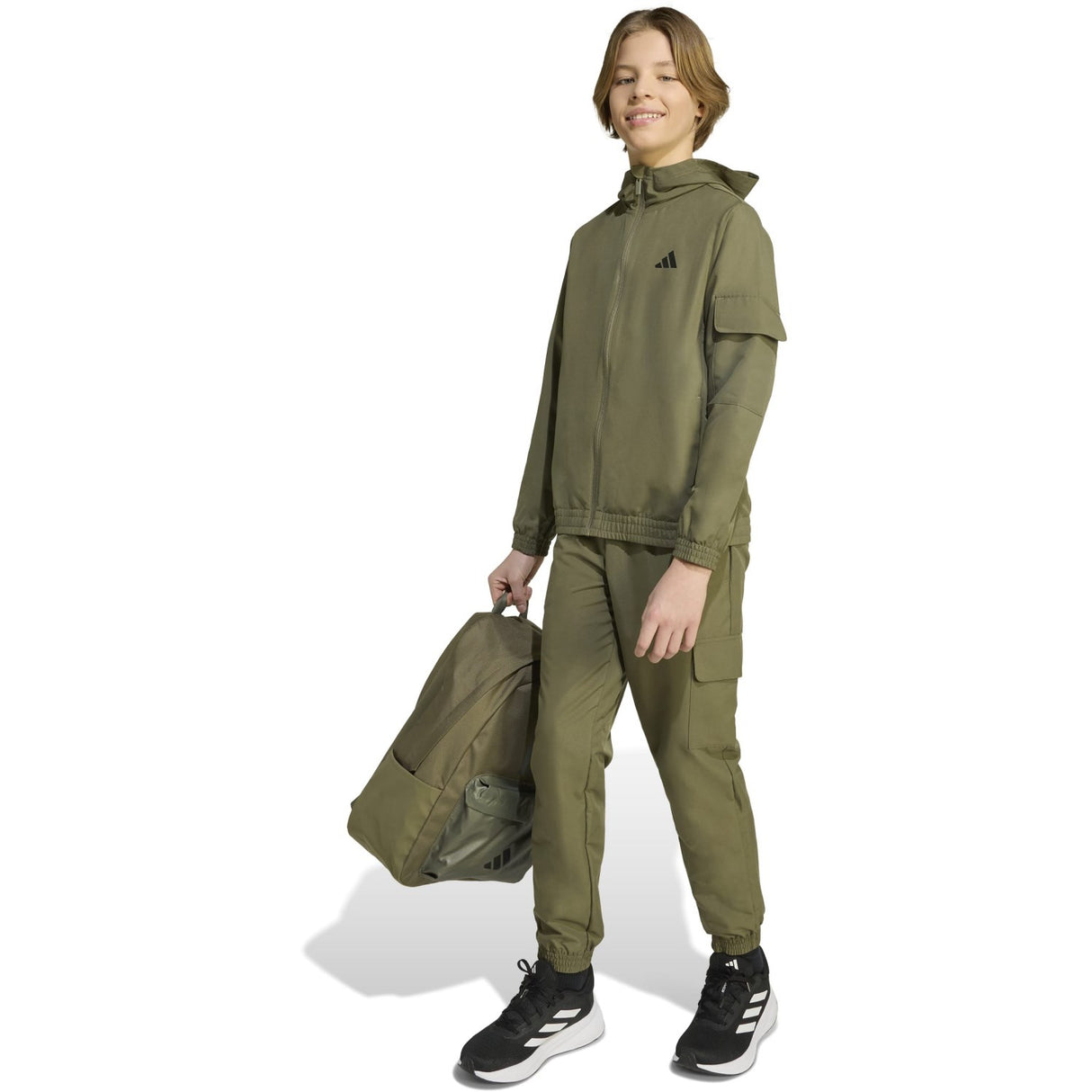 adidas Originals Olive Strata/White J Wv Cargo Tracksuit