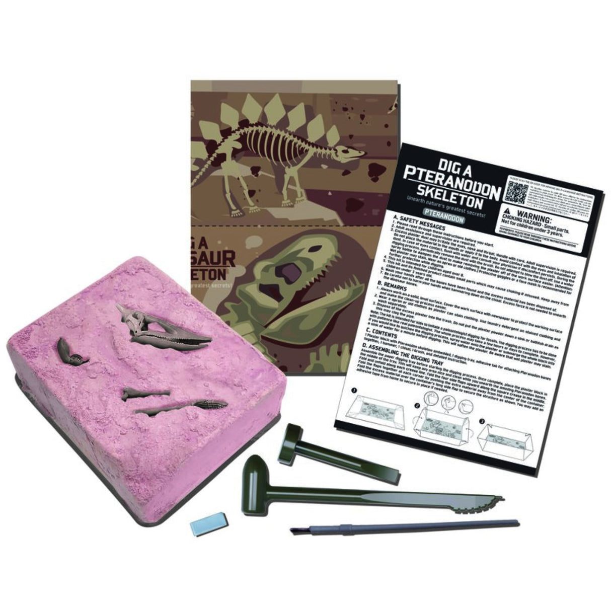 4M Udgrav Et Pteranodon-Skelet