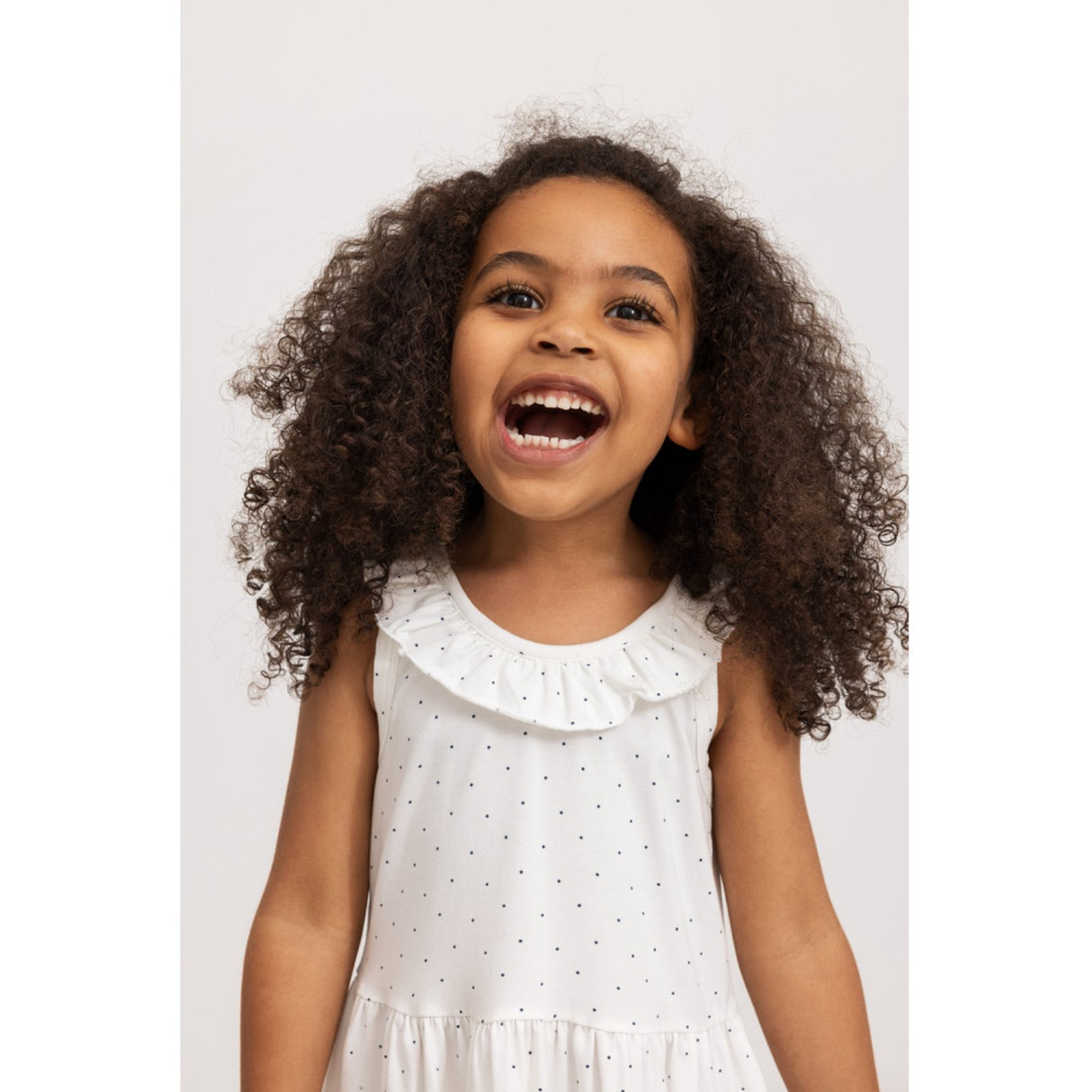 MarMar Modal Smooth Print Blue Dot Delta Kjole