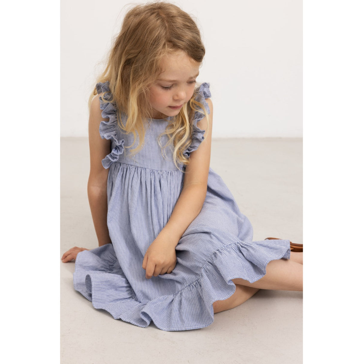 MarMar Fine Cotton Navy Stripe Danita Flæse Kjole