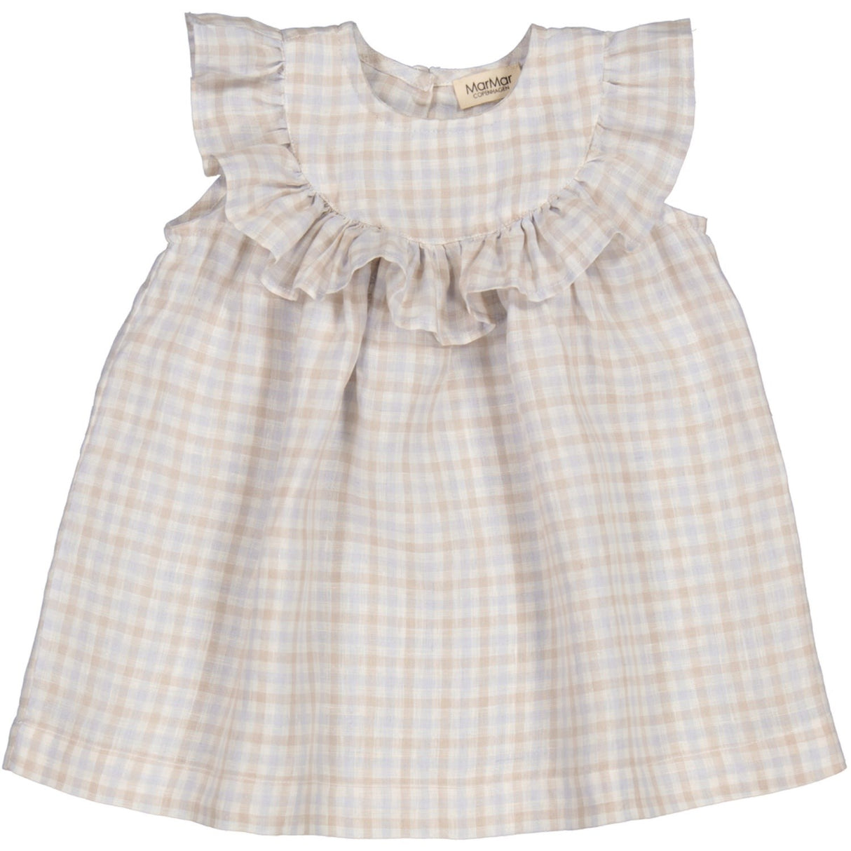 MarMar Fine Linen Summer Check Drine SS Kjole
