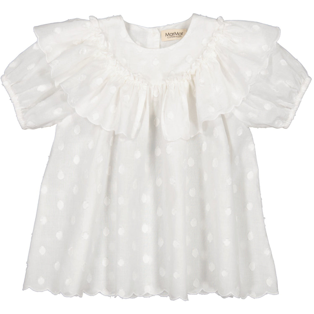 MarMar Dobby Dots Gentle White Delsa B Kjole