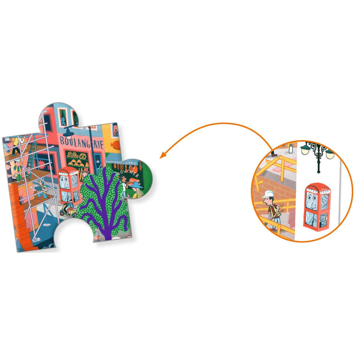 Djeco Observationspuslespil, Byen - 200 Brikker