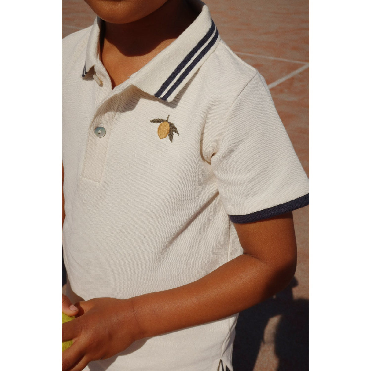 Konges Sløjd Antique White Florian Polo T-Skjorte GOTS