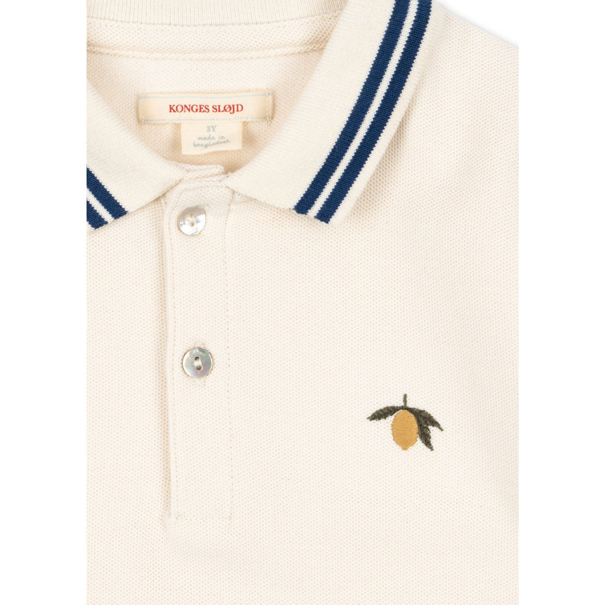 Konges Sløjd Antique White Florian Polo T-Skjorte GOTS