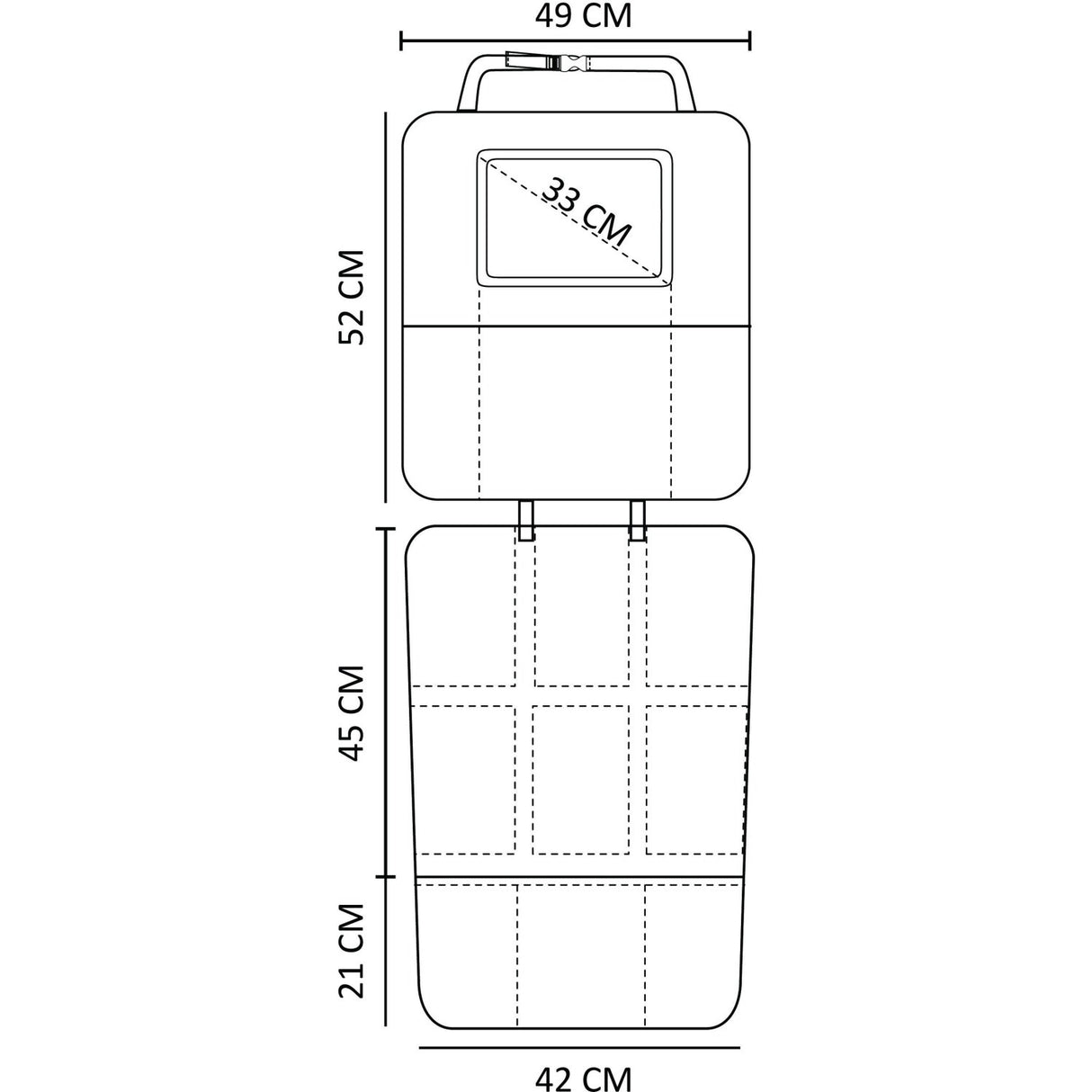 Nordbaby Black 3 I 1 Bil Sæde Protector & Kick Mat