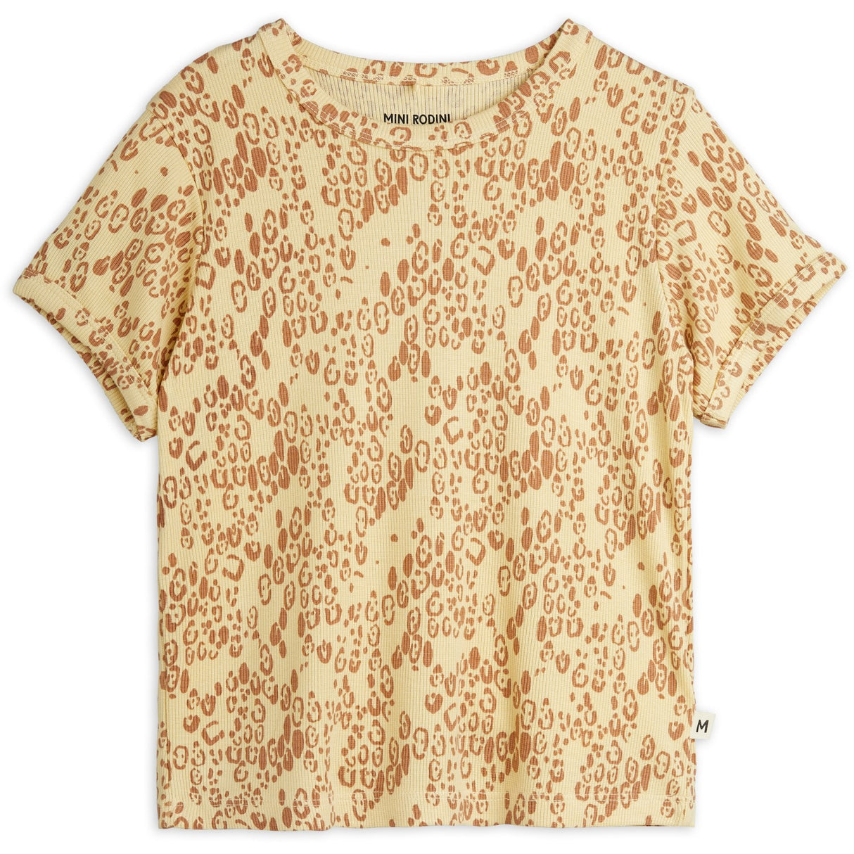 Mini Rodini Beige Mini Leopard AOP Ss Tee