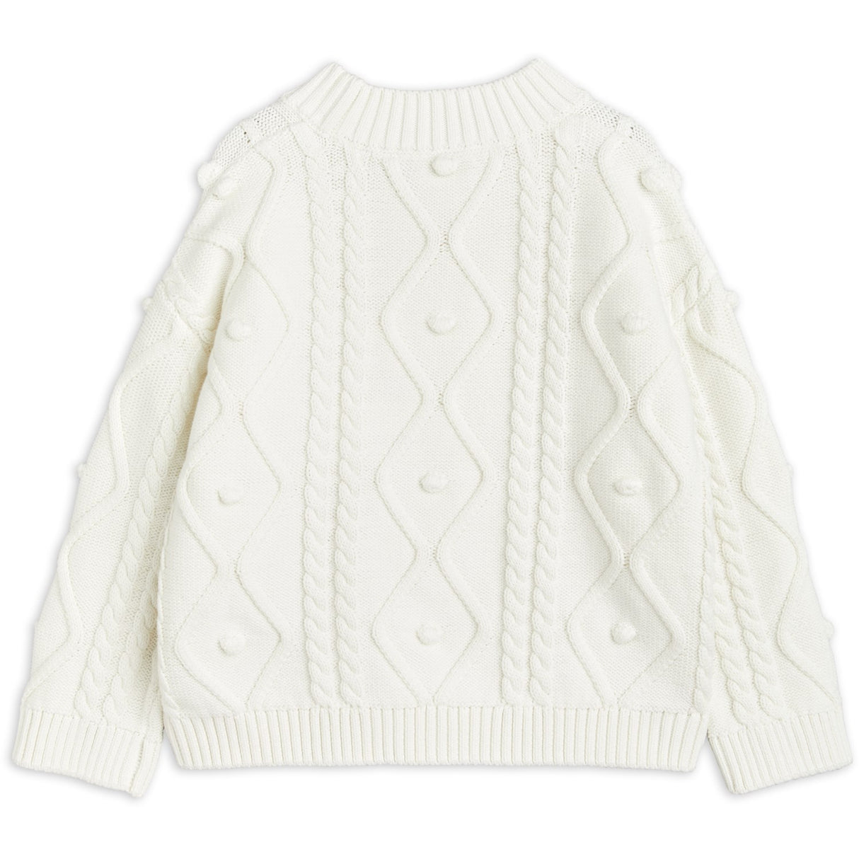 Mini Rodini Offwhite Panda Texture Strik Sweater