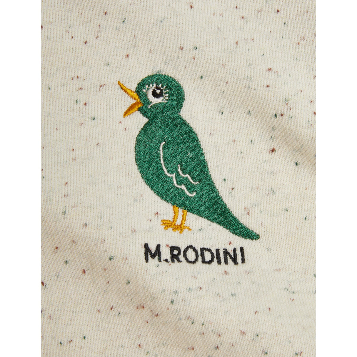 Mini Rodini Offwhite Bird Emb Neps Sweatshorts