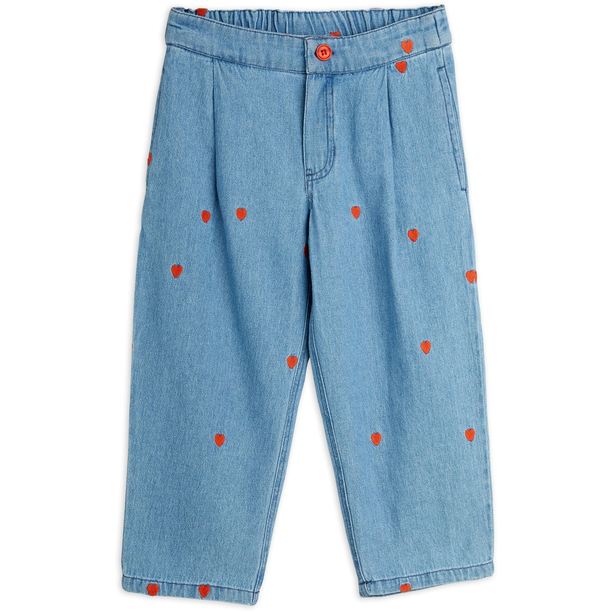 Mini Rodini Blue Mini Hearts Aoe Woven Trousers