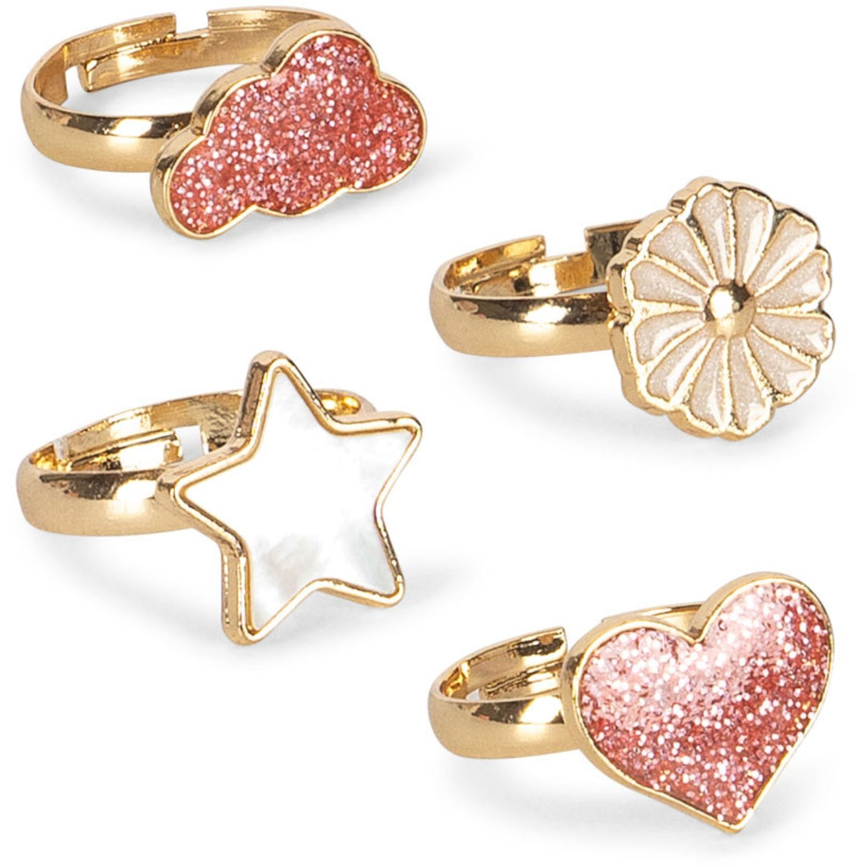 Konges Sløjd Multi Farve Ring Sæt 12 stk.