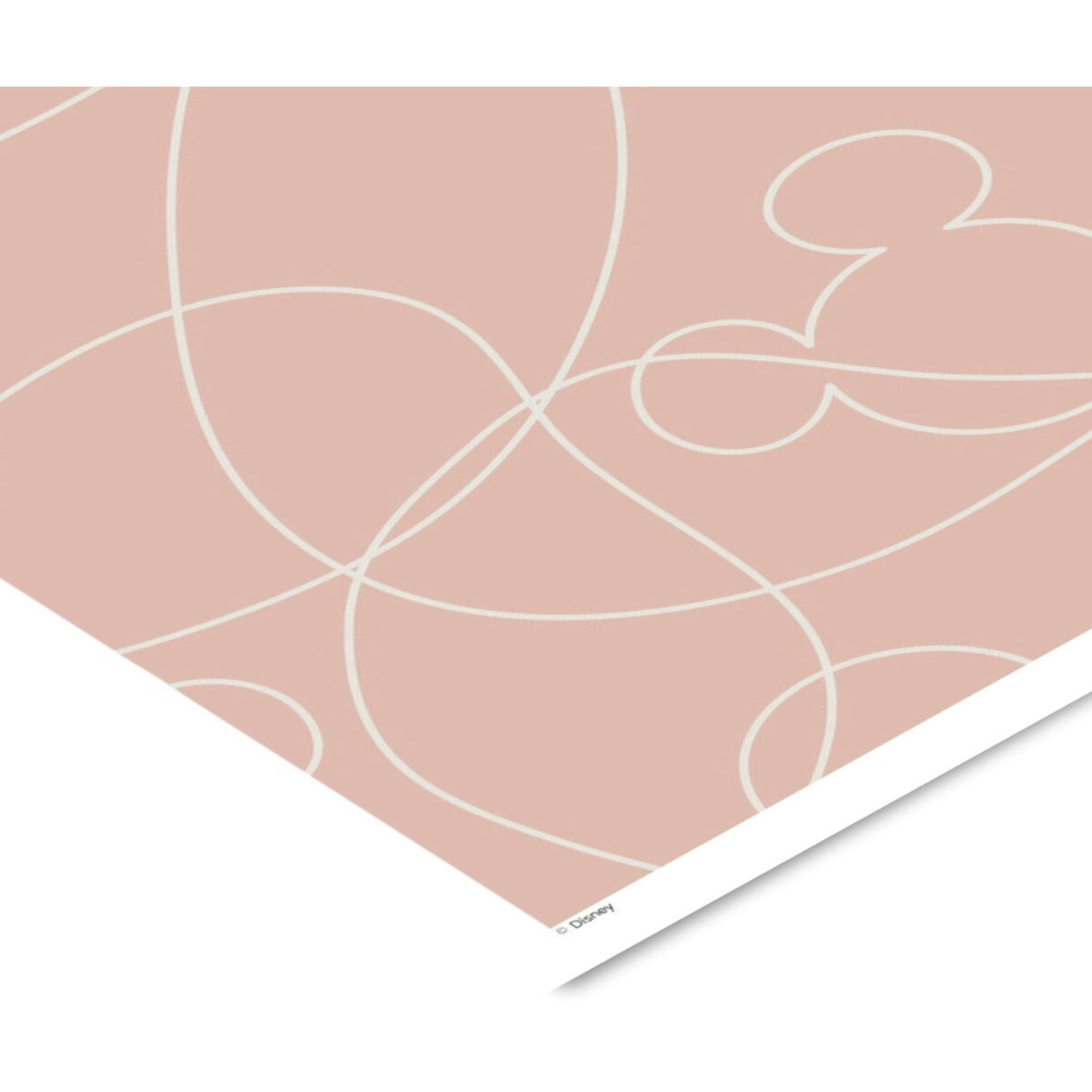Poster & Frame Disney - Pink & White Mickey Outline