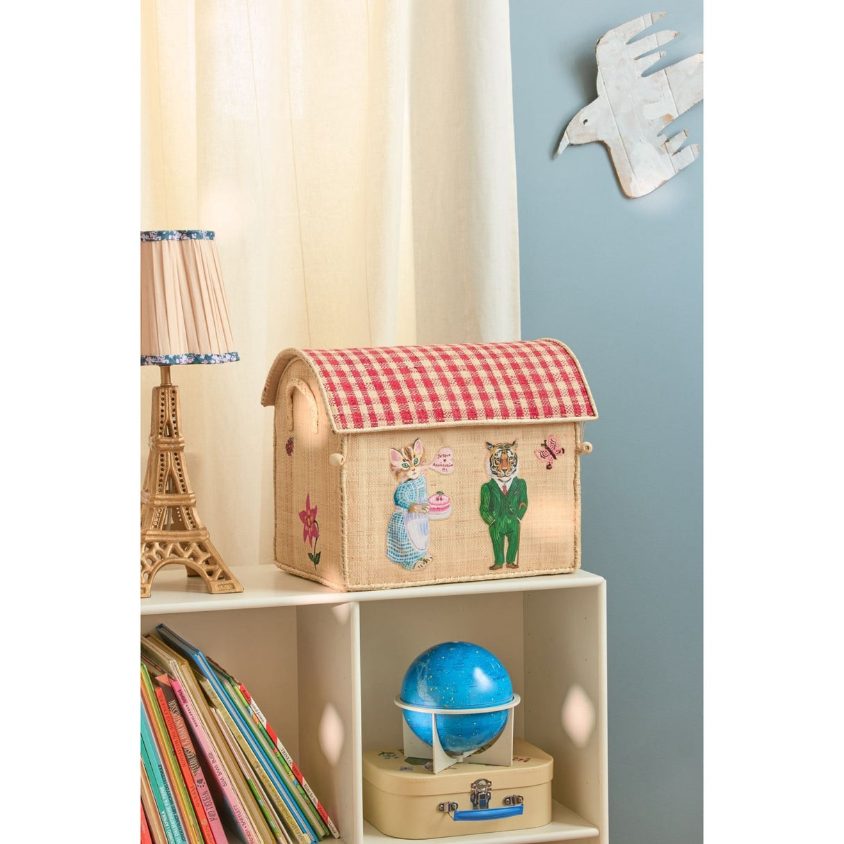 Rice Nathalie Lété Theme Raffia Legetøj Kurve 3-Pak