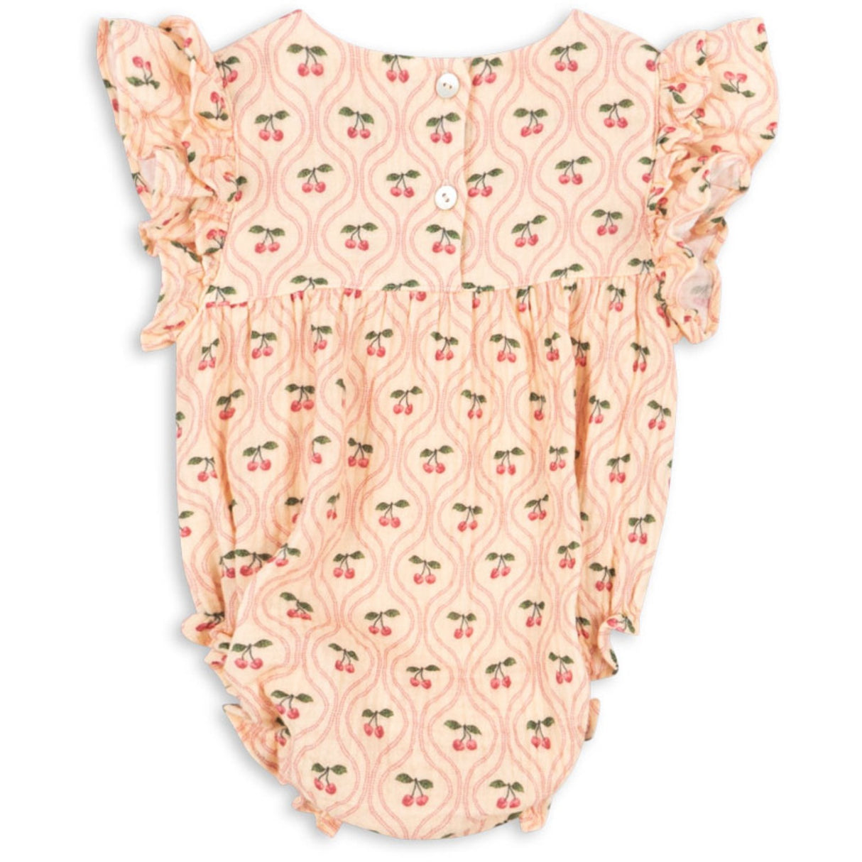 Konges Sløjd Cherry Pink Motif Coco Romper GOTS