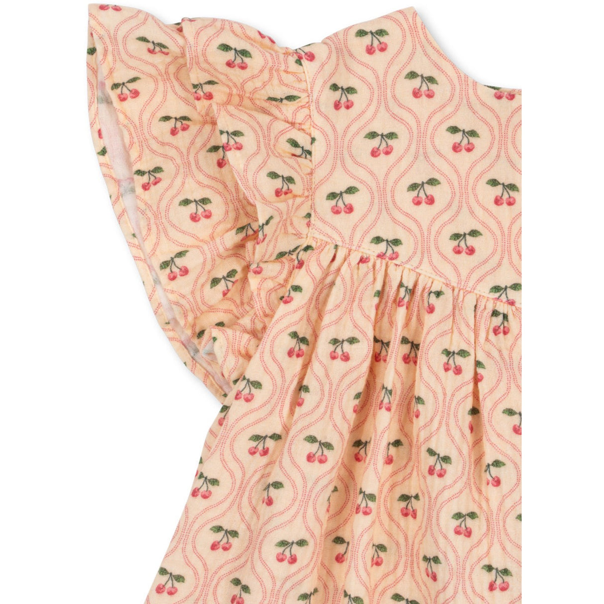 Konges Sløjd Cherry Pink Motif Coco Kjole GOTS