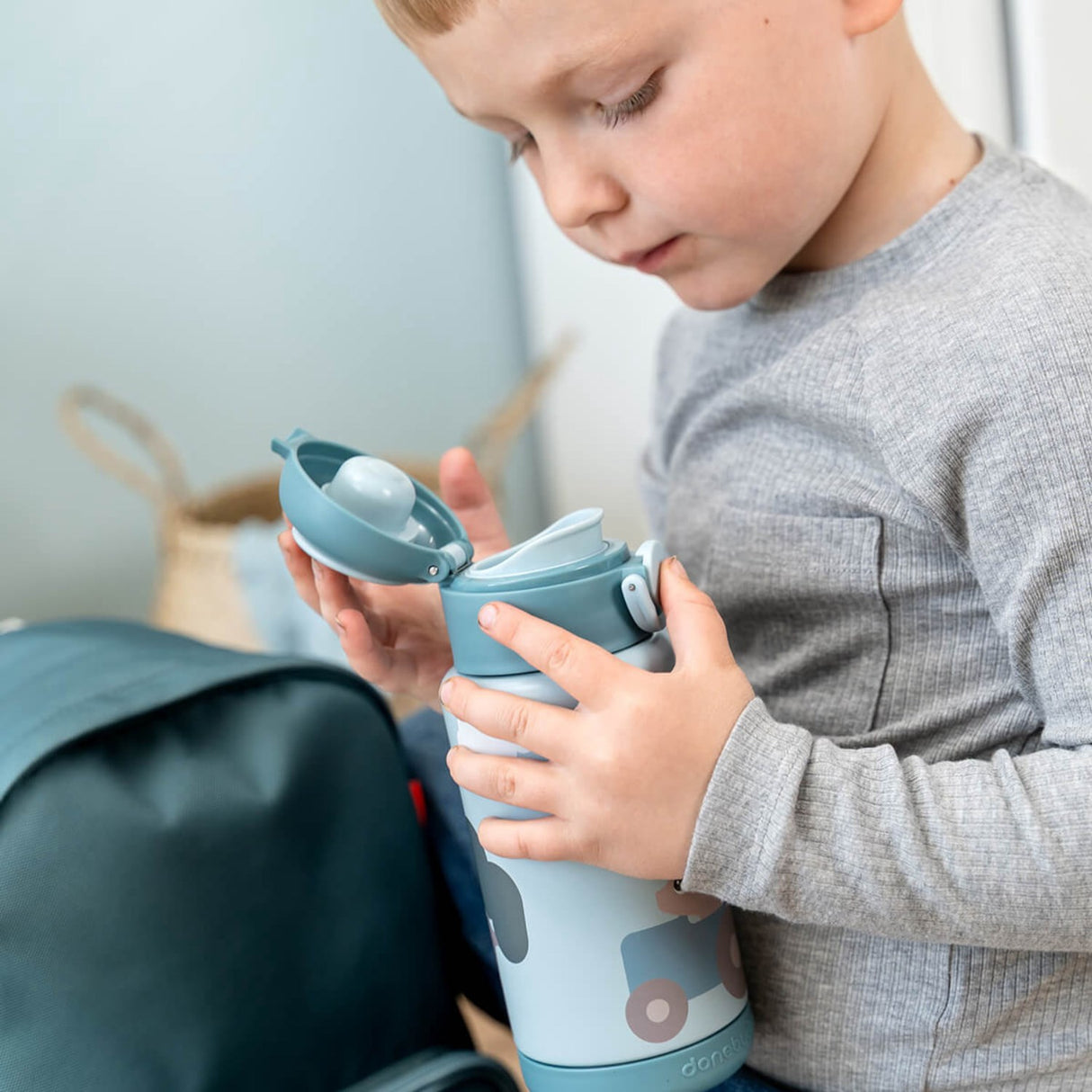 DonebyDeer Blue Termoflaske Tiny Farm 340 Ml