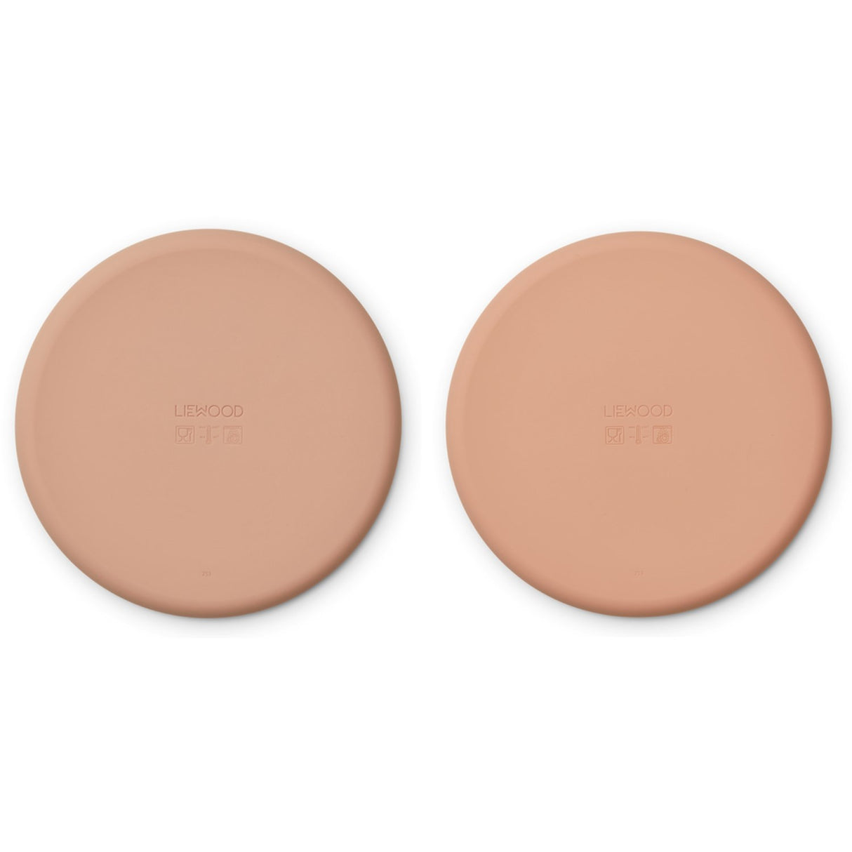 LIEWOOD Liewood Brandon Silikone Tallerken 2-pak Pale Tuscany/Tuscany Rose Mix