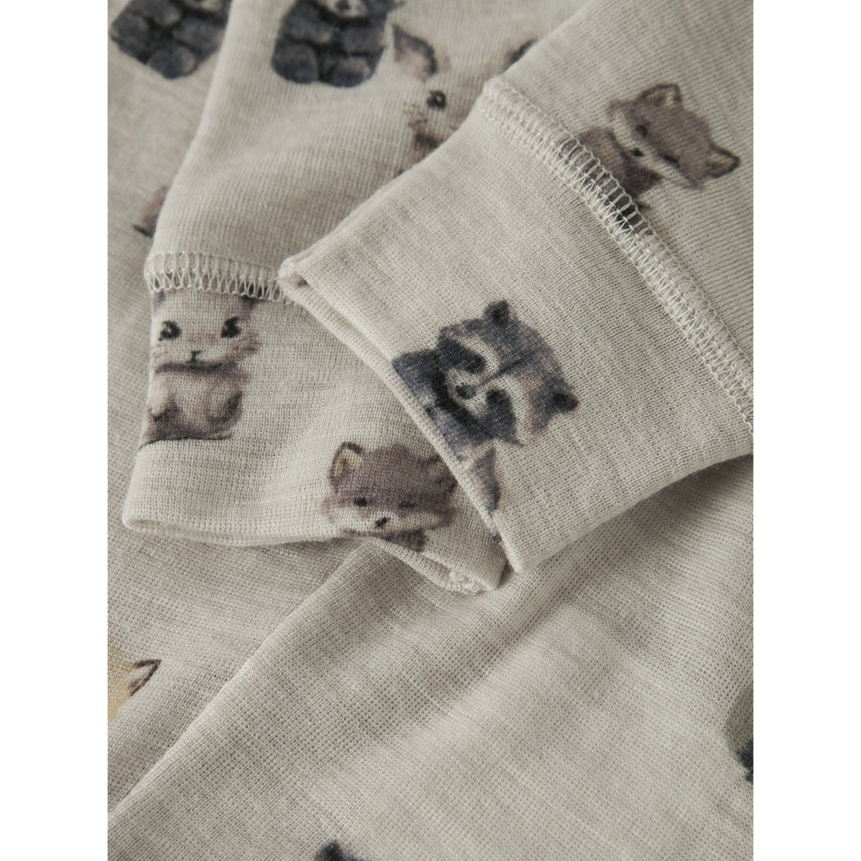 Name It Nacreous Cloud Forest Animals Nbmwang Uld Rib Long Johns Aop