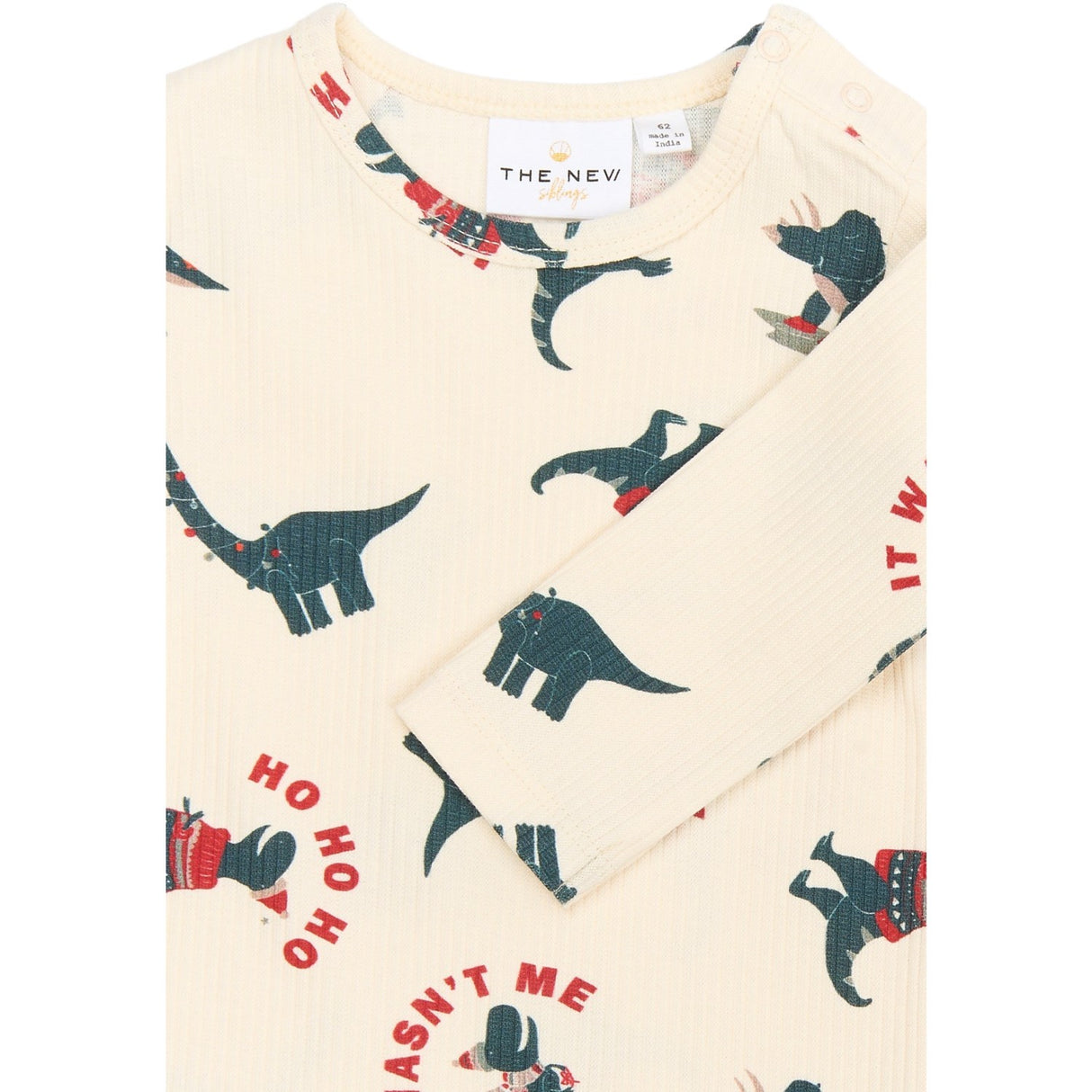 THE NEW Siblings Gardenia Dino AOP Holiday L_S Rib Buksedragt