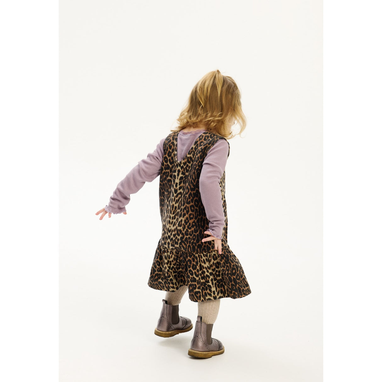 THE NEW Siblings Feather Gray AOP Paloma S_L Denim Kjole