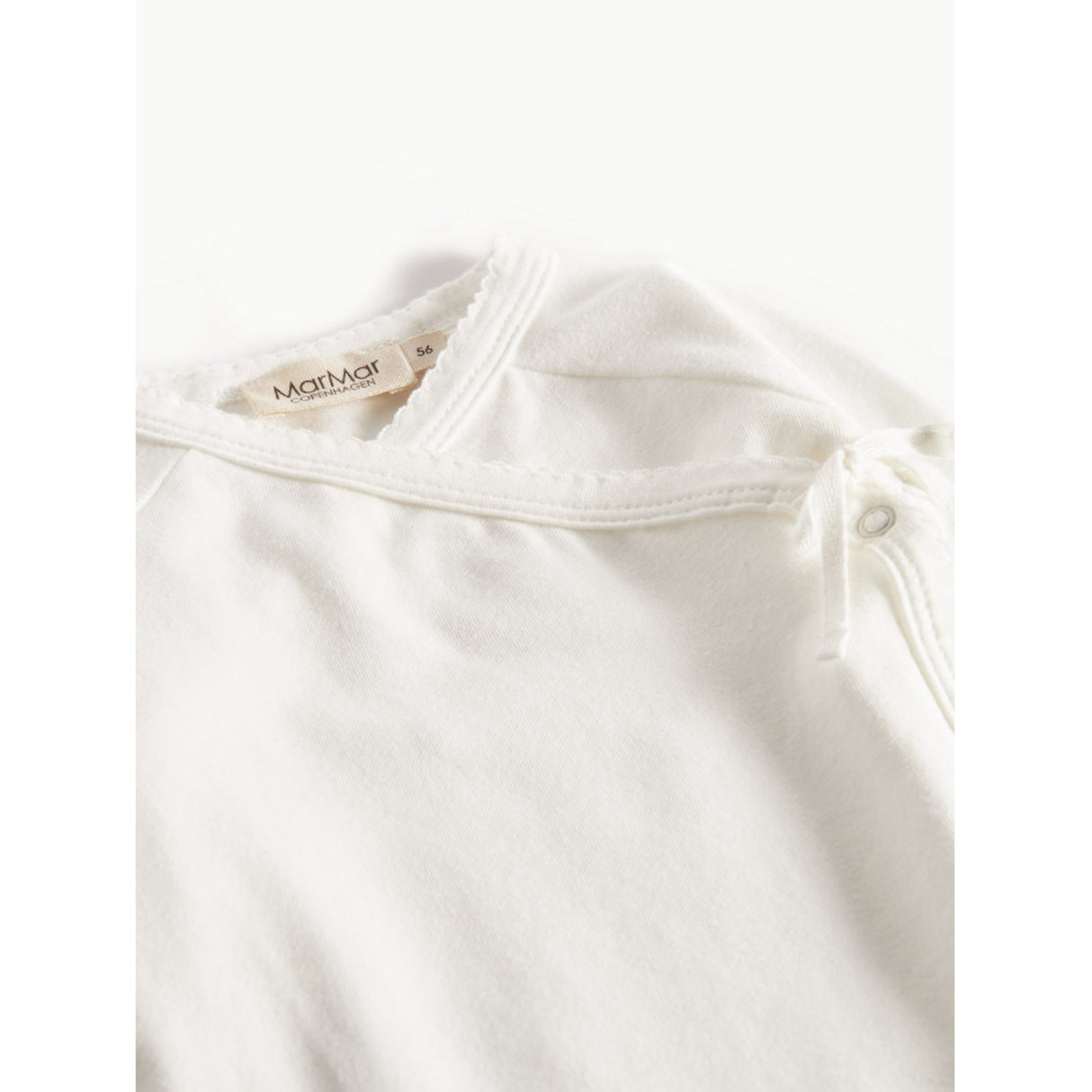 MarMar Modal New Born Gentle White Tut Slå-Om LS Bluse