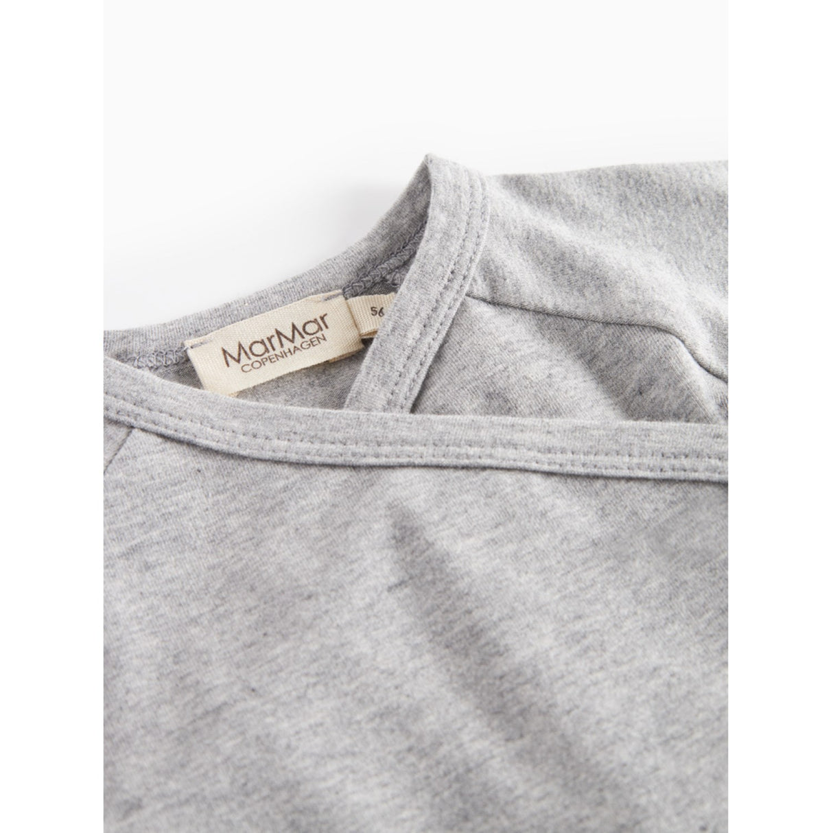 MarMar Modal New Born Light Grey Melange Tut Slå-Om LS Bluse