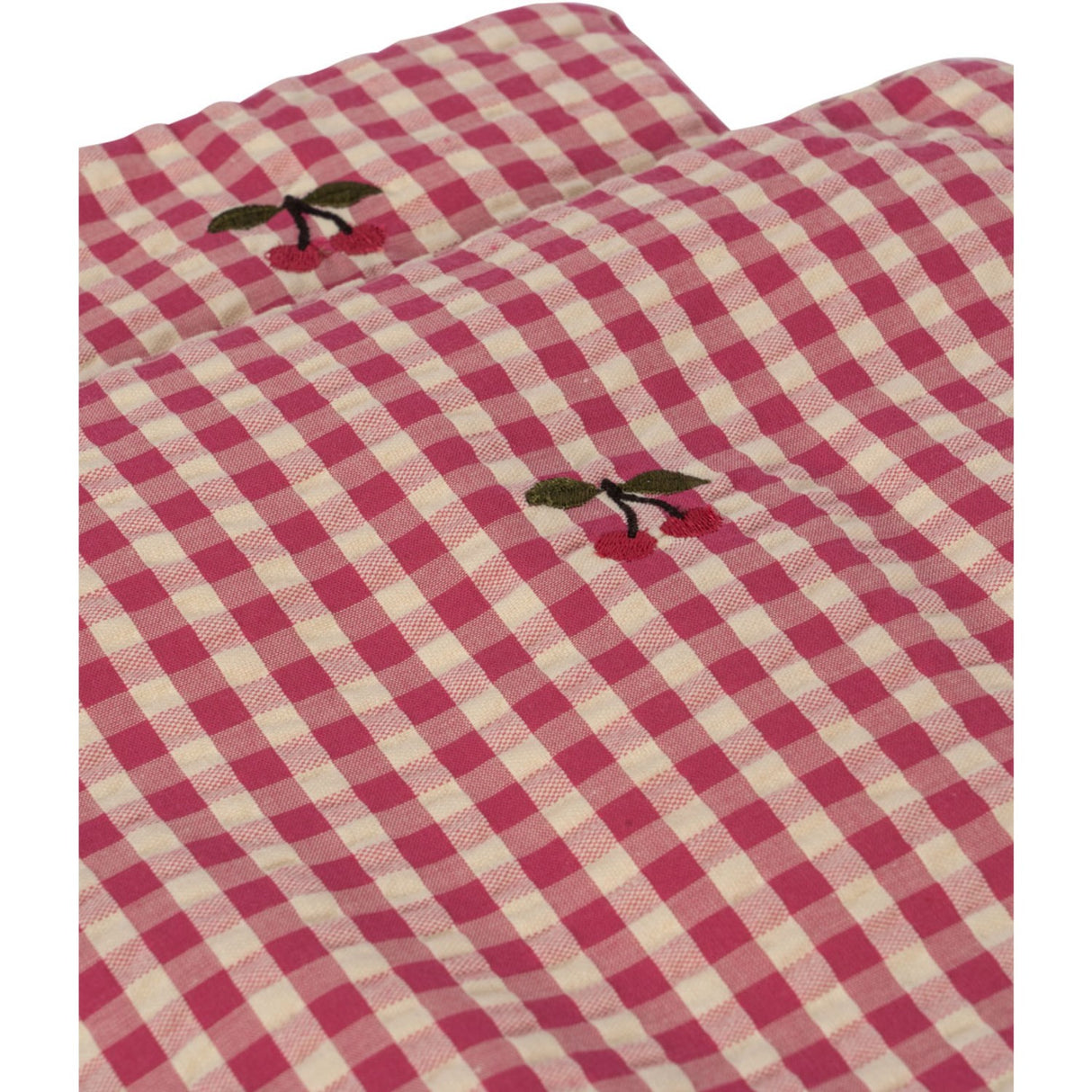 Konges Sløjd Bubblegum Check Dukke Sengetøj