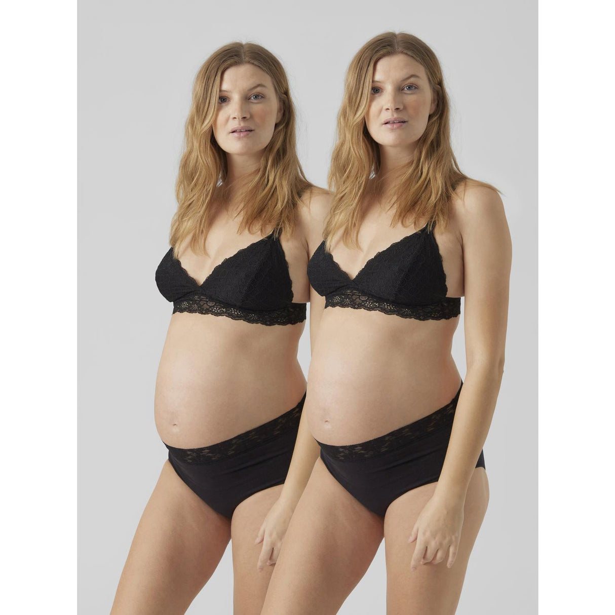 Mama;licious Black Mlheal Hw Lace Trusser 2-P Noos