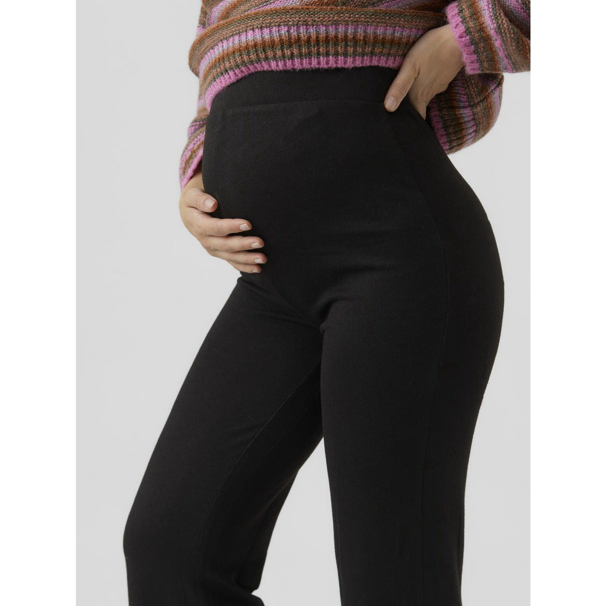 Vero Moda Maternity Black Vmmella Wide Flared Bukser Jrs Noos