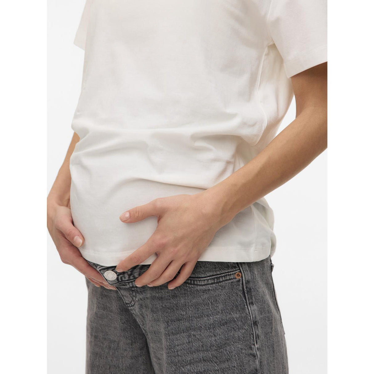 Vero Moda Maternity Medium Grey Denim Vmmtessa Wide Jeans Ra206 Ga Noos