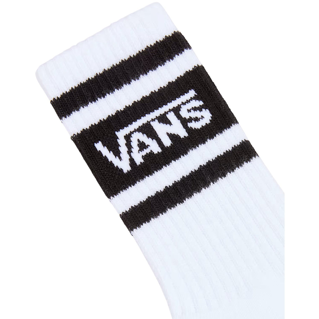 VANS White/Black Drop V Logo Crew Strømper