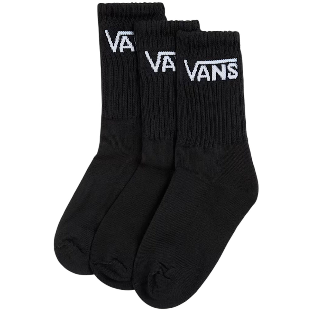 VANS Black Classic Crew Strømper 3-Pak