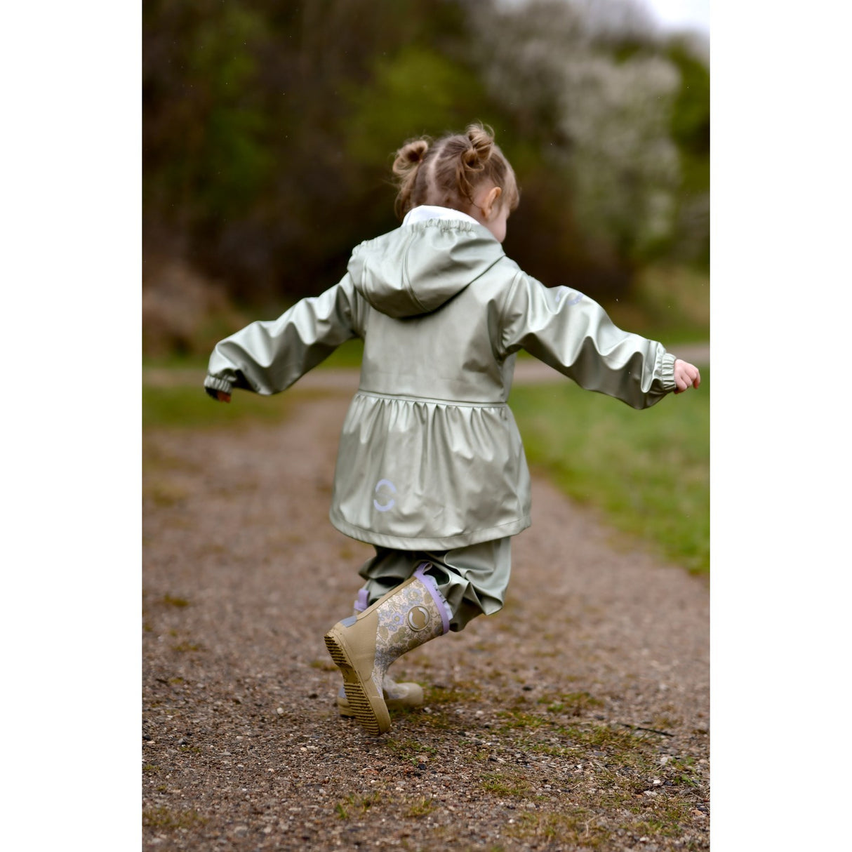 Mikk-Line Green Bay PU Metallic Regnsæt Med Seler/104