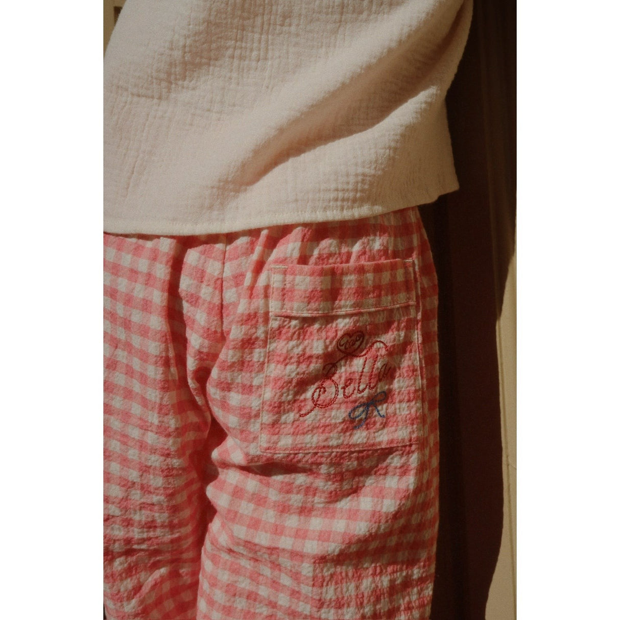 Konges Sløjd Peach Blossom Check RHW X KS Bella Bukser GOTS