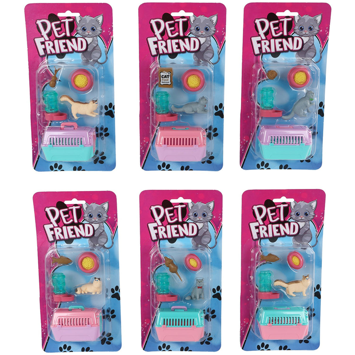 Pocket Money Kat Og Transportkasse Med Tilbehør Assorted