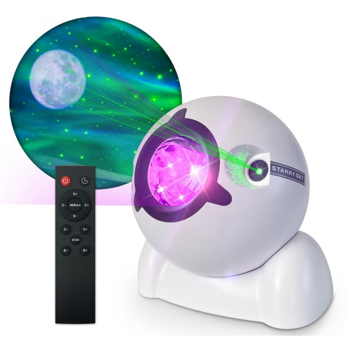 Music Nordlys Stjerneprojektor med Farveskiftende LED-lys