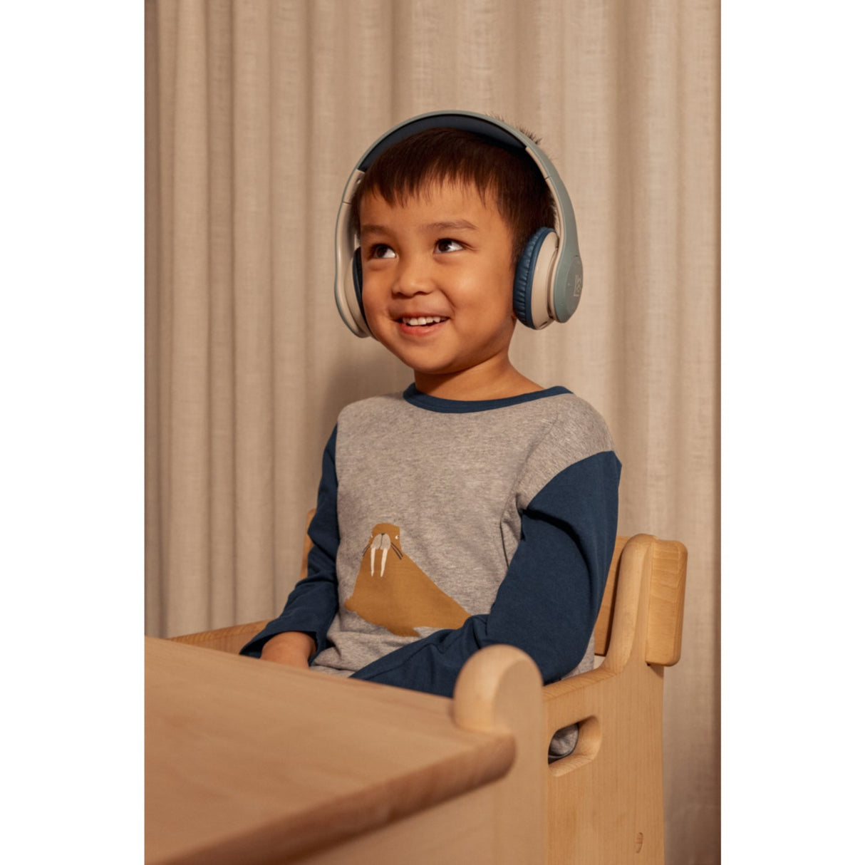 LIEWOOD Walrus / Grey Melange / Classic Navy Apia Placement Bluse