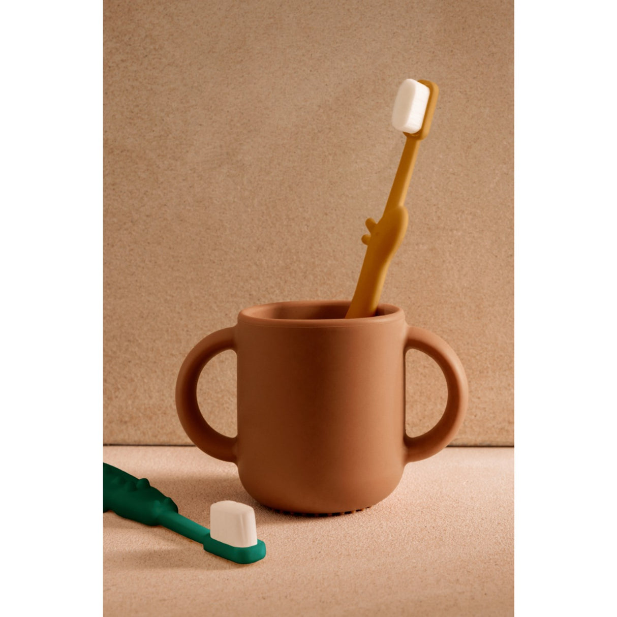 LIEWOOD Yellow Mellow / Garden Green Fabio All Together Toddler Tandbørste